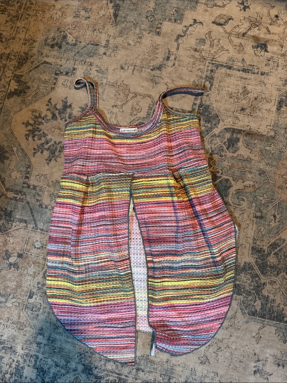 EARTHBOUND Multicolor Striped Girls' One-Piece Romper